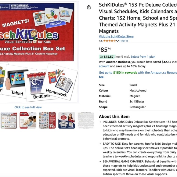 SchKIDules® 153 Pc Deluxe Collection Box Set – Visual Schedule Magnets for Kids - Picture 6 of 6